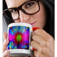 thumbnail image 2 of 3drose, Alegra Fractal Art Bright Colors Amazing Detailed Fractal Art Wild Pink Explosion of Colors, 11oz Two-tone Red Mug, 2 of 6