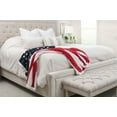 thumbnail image 3 of Chanasya Patriotic US Flag Print Sherpa Throw Blanket - Lightweight Microfiber for Couch Bed and Sofa - Great Gift for Veteran Friend Men Women Proud American House (60x70 Inches), 3 of 4