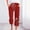 Red, variant on Fartey Womens Retro Cotton Linen Capri Yoga Pants Wide Leg Drawstring Loose Comfy Lounge Straight Leg Pants Floral Print Capris Sweatpants with Pockets