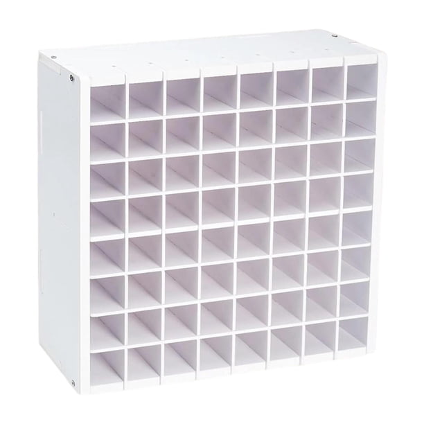 Estante de almacenamiento de acuarela para pigmentos, ahorra espacio, caja de acuarela para manualidades, soporte para pinceles y tubos de pintura 64 ranuras
