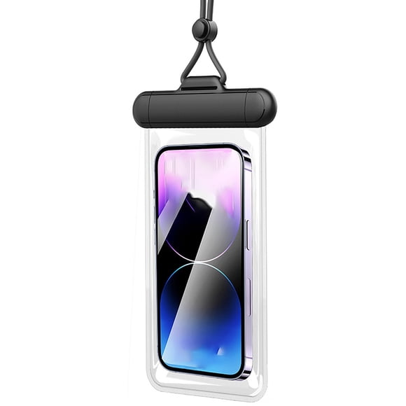 Hearth & Gear Transparent Swimming Phone Pouch Border Usable Screen Responsive Outdoor Rafting & Diving Neck Hanging Phone For Inflatable Pool Double Inner Tube for River Baby Floater for Tub Kids