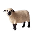 thumbnail image 1 of 1PC Realistic Sheep Model Simulated Animal Decor Plastic Art Craft Desktop Ornament for Kids, 1 of 8