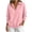 #294-Pink, variant on Warop Women's Lapel Button and Snap Sweatshirt Long Sleeve Loose Casual Pullover for Spring Winter and Daily