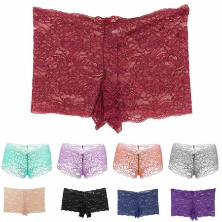 AXXD Womens Underwear Lace Silk Crotchless New Sexy Lingerie Plus Size Underwear Bowknot Underwear Clear Out Deal