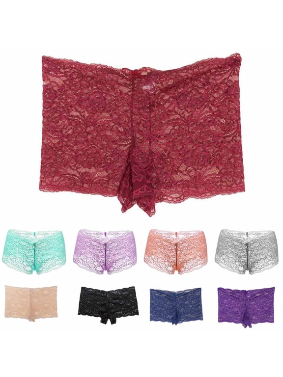 AXXD Womens Underwear Lace Silk Crotchless New Sexy Lingerie Plus Size Underwear Bowknot Underwear Savings