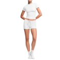 thumbnail image 5 of Women's Cotton 2 Piece Shorts Set Short Sleeve Casual Summer Matching Outfit, 5 of 9