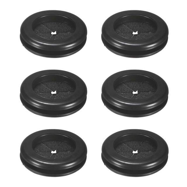 Uxcell 6-Pack Grommets de Goma para Cableado Grommet de Agujero de Escritorio en Forma de Pétalo de 25 mm