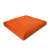 Cotton 32x26" Zabuton Meditation Cushion with Natural Recycled Cotton Fill – Zen Kneeling Pad Base for Zafu Pillow – Made in USA, Tangerine
