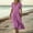 Hot Pink, variant on Oplxuo Dresses for Women Stripe Print Short Sleeve Maxi Long Dress Trendy V Neck Boho Beach Vacation Dresses 2025