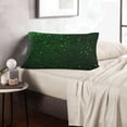 thumbnail image 6 of Uemuo Green Sparkling Print Throw Pillow Case – Cozy & Soft Cushion Cover, Hypoallergenic Pillow Case for Sleeping, Perfect for Women with Envelope Closure-14"x20", 6 of 6