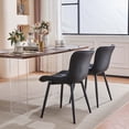 thumbnail image 4 of YOUNIKE Black Dining Chair Set of 2 Washable PU Fuax Leather Upholstered Side Chair, 4 of 7
