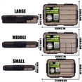 thumbnail image 3 of Caja de Herramientas de Pesca Mediana Caja de Almacenamiento de Cebo de Pesca Caja de Anzuelos de Doble Cara Contenedor de Cebo de Pesca, 3 of 9