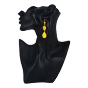 Moonstruck Round Drop & Dangle Earrings for Women (Yellow)