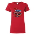 thumbnail image 2 of Wild Bobby, 1977 Ford Motors 77 Mustang Silhouette, Cars and Trucks, Women Graphic Tee, Red, Medium, 2 of 4