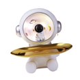 thumbnail image 2 of Bandeja de almacenamiento de estatua de astronautas, forma única, bandeja para llaves más suave para decoración del hogar, adornos, regalos navideños, plata con luz, 2 of 5