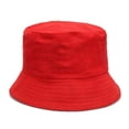 thumbnail image 3 of UDIYO Unisex Solid Color Coconut Tree Flat Top Cotton Fisherman Sun Hat Bucket Cap, 3 of 5
