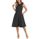 thumbnail image 2 of Vestido de cóctel elegante Inspire Chic para mujer, vestido midi formal sin mangas y con vuelo, talla XS, color negro, 2 of 5