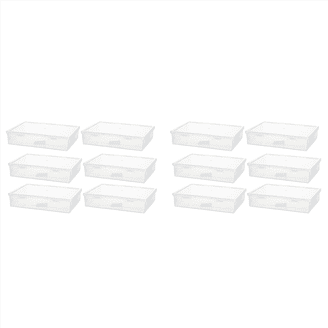 Logix Craft Storage Box, Frost White, 11.5 x 5.06 x 7.25 inches