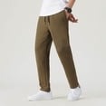 thumbnail image 6 of Diufon Men's Straight Leg Casual Pants Drawstring Waist Lightweight Breathable Athletic Trousers with Pockets, 6 of 7