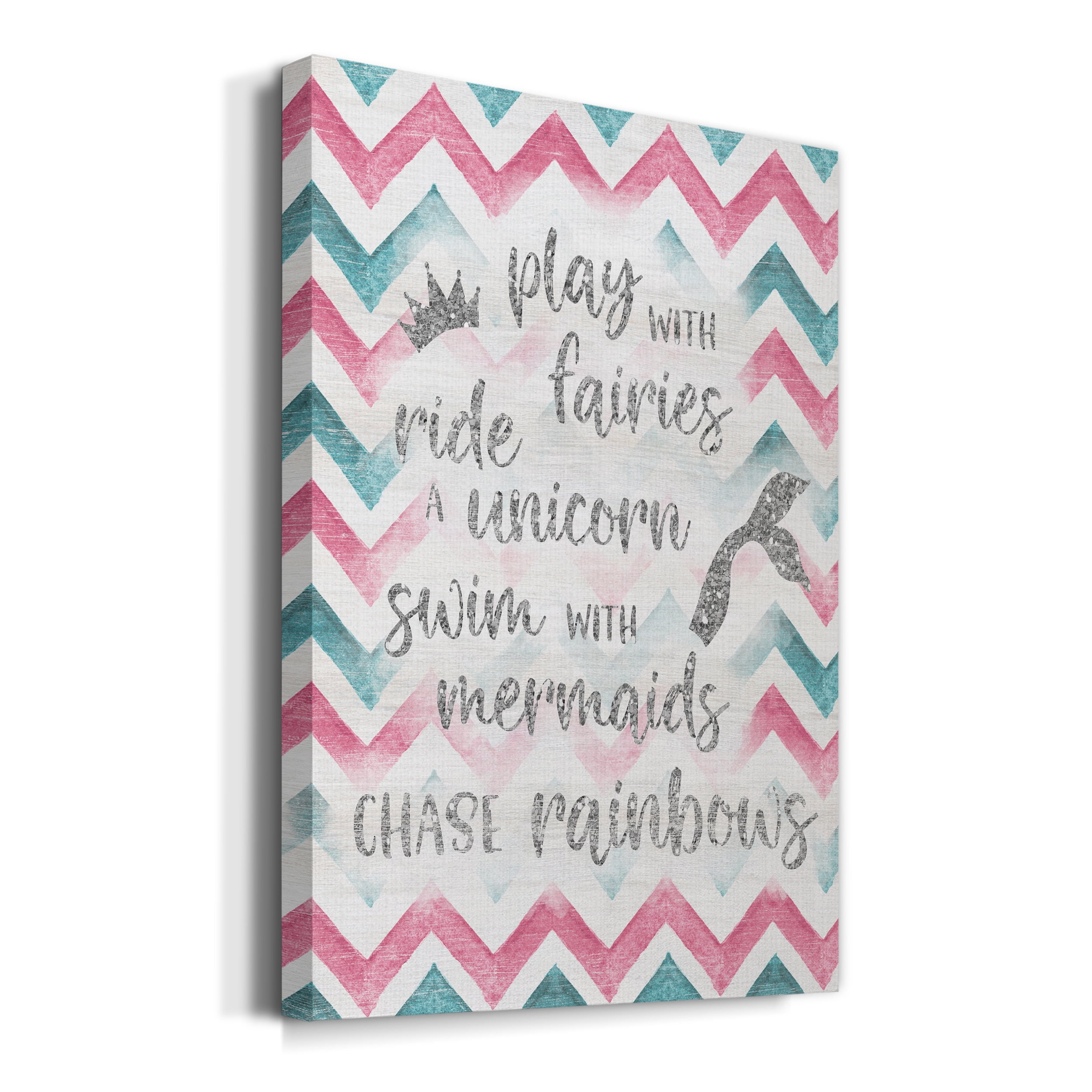 Fairies Unicorns Mermaids Premium Gallery Wrapped Canvas - Ready to Hang - 18 x 27