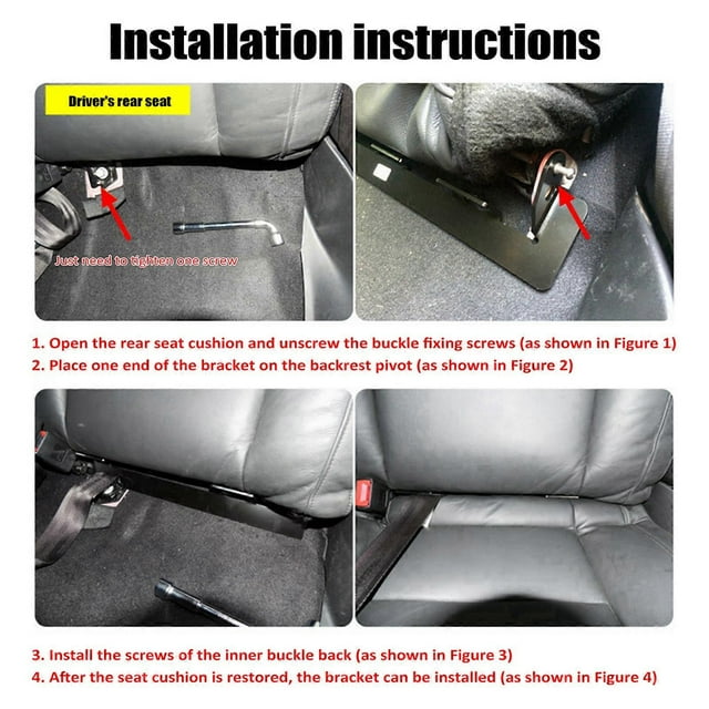 Car Seat Mount Bracket,Car Seat Latch Anchor Kit for ISOFIX Belt Connector Replacement for Citroen C-QUATRE
