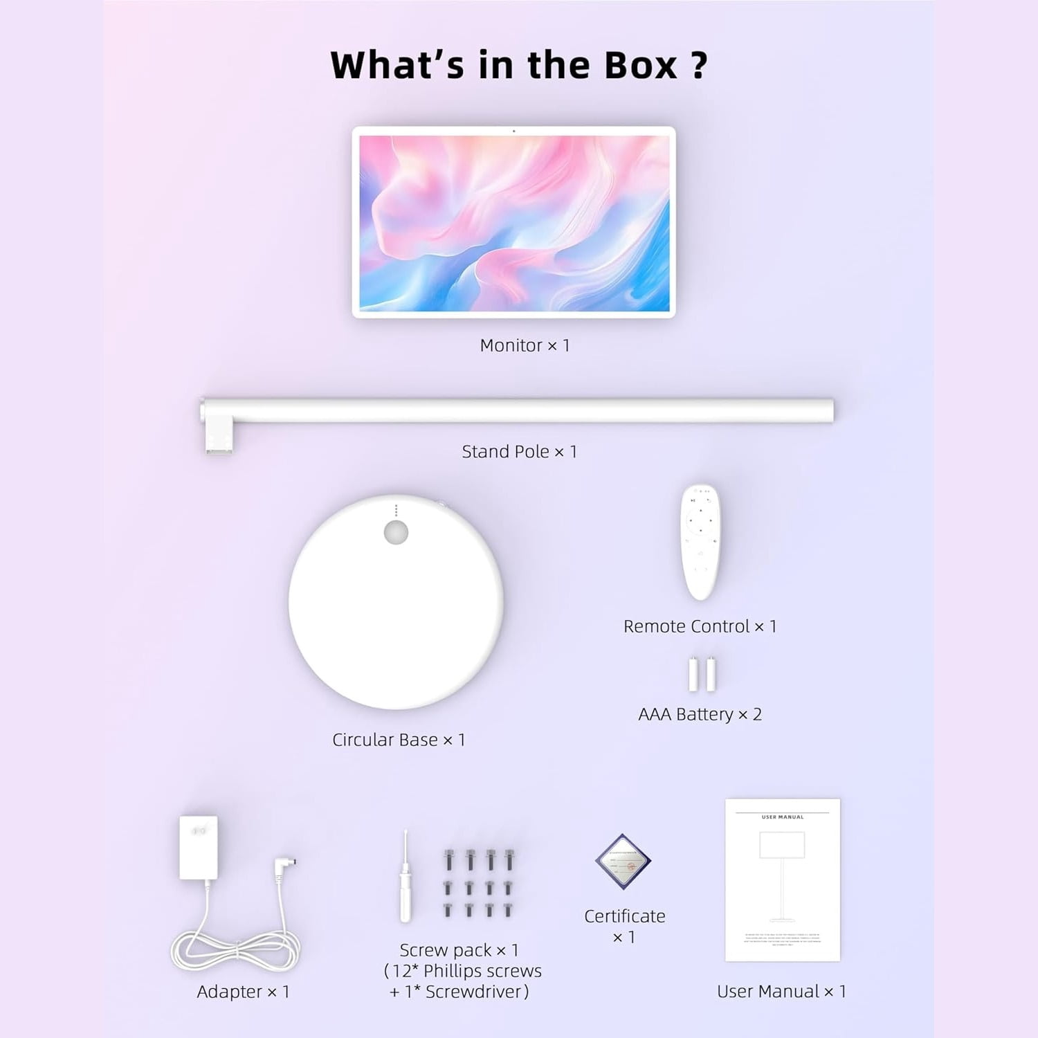 cooboom 21.5 inch Smart Portable TV on Wheels, 1080P Touch Screen Monitor , Smart Rolling TV Built-in 13MP Camera, Remote Control.