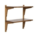 thumbnail image 4 of Kate and Laurel Meridien Modern Two-Tier Wooden Shelves, 24 x 12 x 24, Rustic Brown, Stunning Tiered Wall Shelf for Storage and Display as Cute Nursery Shelving or Bedroom Storage, 4 of 8