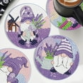 thumbnail image 2 of 6pcs DIY Diamond Painting Coaster Kit with Mandala Dwarf Design and Stand, Ideal for Home Decor and Gift Giving, 2 of 7