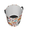 thumbnail image 3 of Kll Autumn Pumpkins Fall Leaves Waterproof Foldable Laundry Hamper Bucket With Handles For Storage Bin,Kids Room,Home Organizer (Small), 3 of 8