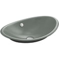 thumbnail image 1 of Kohler K-5403-P5 Iron Plains 20-3/4"L Cast Iron Drop-In Semi-Vessel Sink - Basalt, 1 of 1