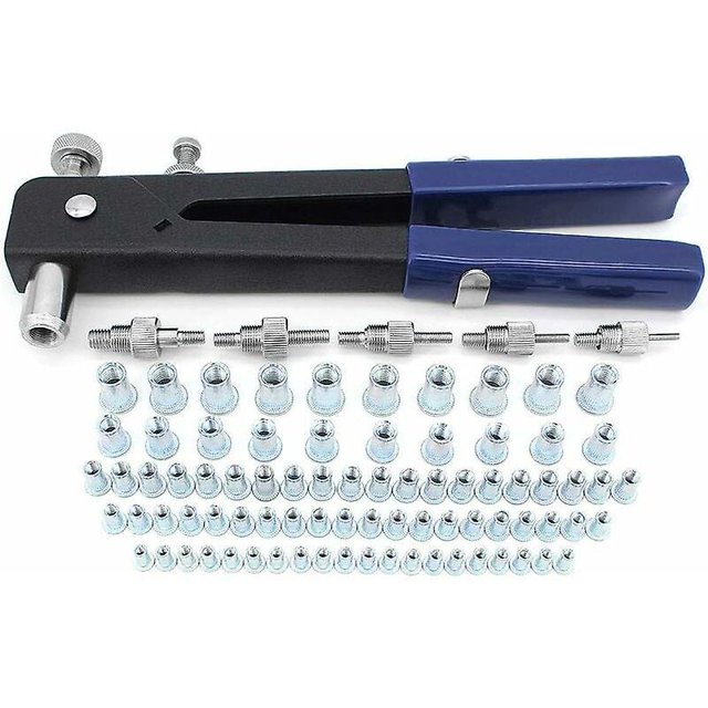 Kit de tuercas remachadoras BRI 106 piezas M3 M4 M5 M6 M8 Incluye alicates remachadores
