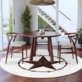 thumbnail image 4 of Country Star Texture Round Living Room Rugs 7 ft, Western Farm Traditional Texas Style Washable Area Rug with Non-Slip Sturdy Edge Binding Round Carpet for Kitchen Office Bedroom, 4 of 9