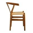 thumbnail image 3 of Heavenly Collection | Wishbone Wood Dining Chair Set of 2 for Kitchen or Dining Room - Walnut, 3 of 9