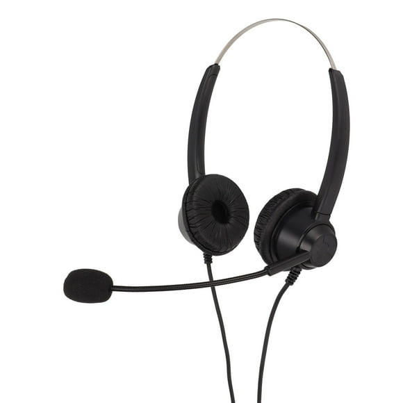 Telephone Headset, Noise Cancelling Customer Service Headphone Binaural With Mic For Office For VOIP Phones