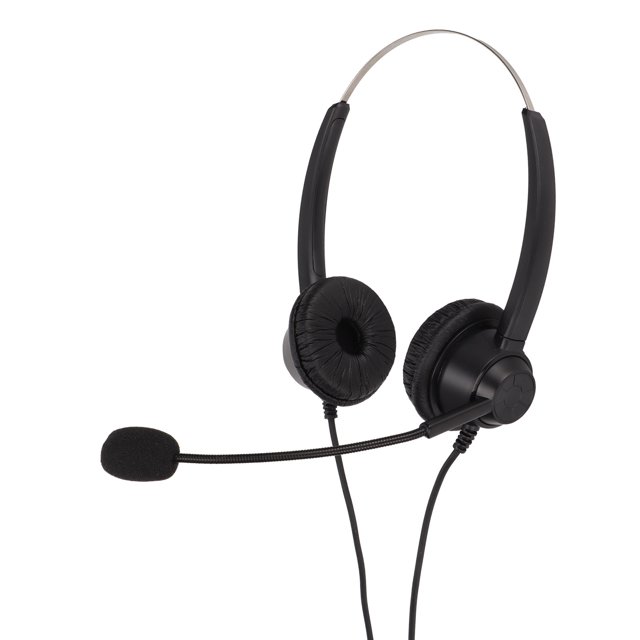 Business Headset, Noise Cancelling Customer Service Headphone RJ9 Plug Binaural Soft Wired Ultra Light With Mic For Office For VOIP Phones