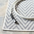 thumbnail image 5 of SAFAVIEH Martha Stewart Elana Chevron Machine Washable Indoor/Outdoor Area Rug, Blue/Creme, 5'5" x 7'7", 5 of 12