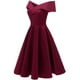thumbnail image 2 of Vestido sin mangas elegante para mujer con cuello en V, manga corta, cóctel plisado sólido, ves MABOTO Vestido, 2 of 7