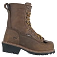 thumbnail image 4 of HOSS Men’s Composite Toe Waterproof Logger Work Boot Slip Resistant EH PR Cross Cut Kiltie 8" Brown, 4 of 7