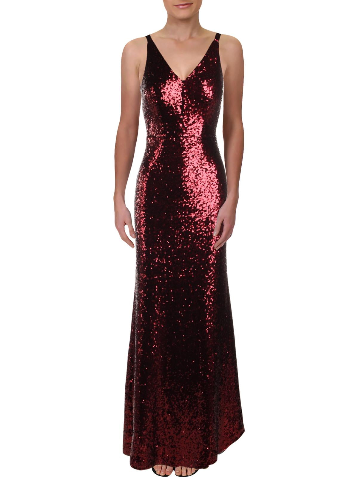 Nightway Nightway Womens Sequined VNeck Evening Dress