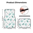 thumbnail image 5 of Pofeuu Leaf Print Green Print Car Foot Mat Set of 4 Pieces - All-Weather Full Set Floor Mats for Cars Trucks SUVs, 5 of 7