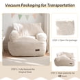 thumbnail image 5 of BYBYME Kids Bean Bag Chair,Soft Memory Foam Bean Bag Chair with Pocket for Toddlers,Lazy Sofa Lounger for Gaming,Reading,Beige, 5 of 7