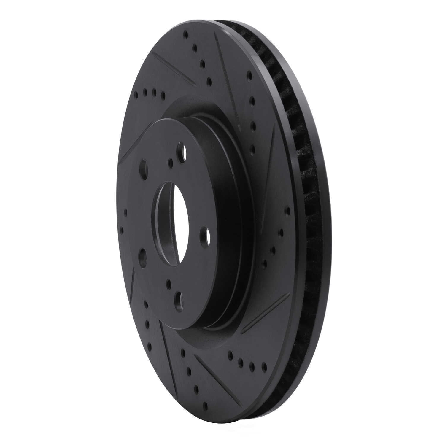 Dynamic Friction Company 633-80068R DFC Brake Rotor - Drilled And Slotted - Black