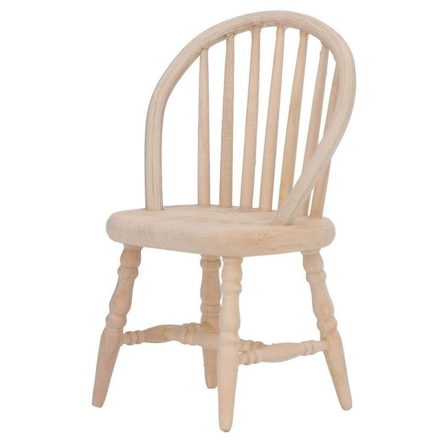 Doll House Chair, Dollhouse Wooden Chair Simple Style 1:12 Scale Vivid Design For Decoration