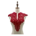 thumbnail image 2 of Soumake Lace Fake Collar Embroidered Corsage Hollow Design Big Flowers Detachable Front / Back Collar Lace Applique Female Charm For Sewing Shop Practical, 2 of 8