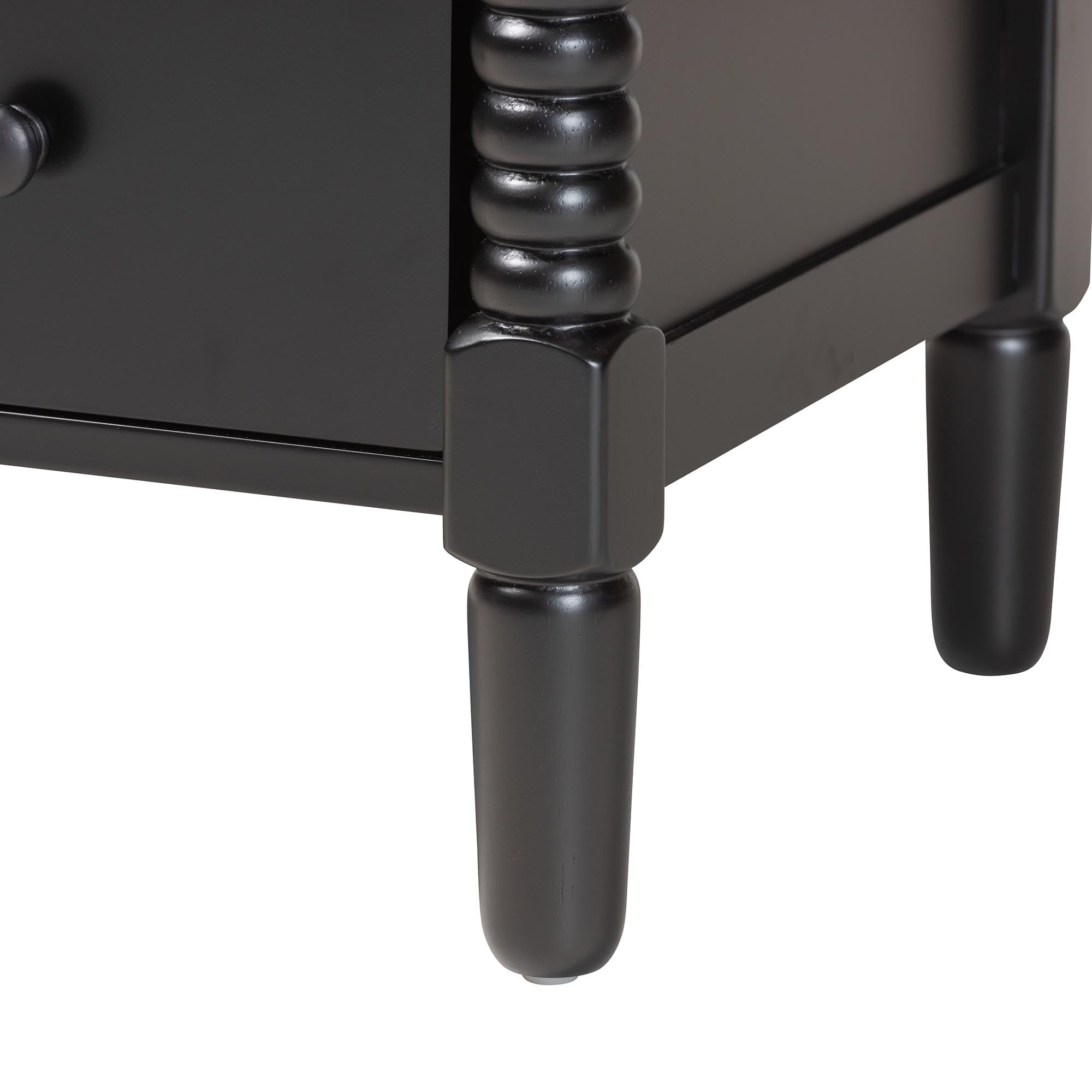 Baxton Studio Braith Farmhouse Chest, 5-Drawer, Black