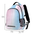 thumbnail image 2 of FORMRS Kids School Backpack Elementary Student Unisex Travel Bookbag with Reflective Stripes, Light Blue Stripes, 2 of 7