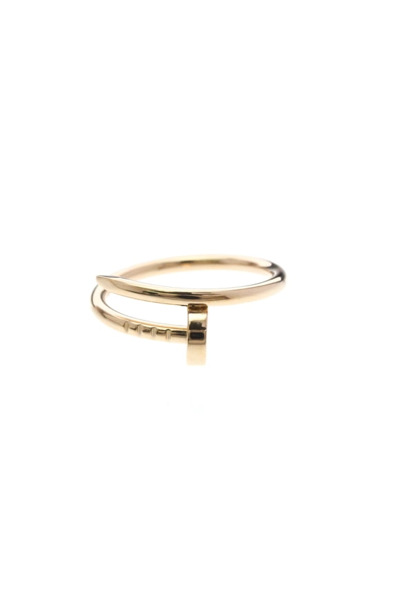 Pre-Owned Cartier Juste Un Clou Ring SM B4225850 Pink Gold (18K) Fashion No Stone Band Ring...