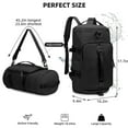 thumbnail image 3 of Gynky Duffel Bag 4 in 1 Travel Backpack Weekender Bags Duffle Bag for Women Gym Bag with Shoe and Wet Compartment Carry On Dance Bag, 3 of 7