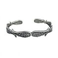 thumbnail image 6 of New Fashion Angel Wings Bracelets 14K White Gold Jewelry Retro Thai Silver Personality Exquisite Opening Bangles, 6 of 6