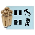 thumbnail image 1 of Italy Country Flag Leaning Tower Pisa Rubber Stamp Set for Scrapbooking Crafting Stamping - Mini 1/2 Inch, 1 of 7